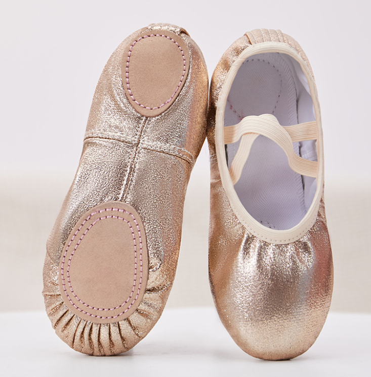 Kids Ballet Dance Practice Slippers Elastic Adjustable Straps Dance Shoes for Stage Performance Model B15
