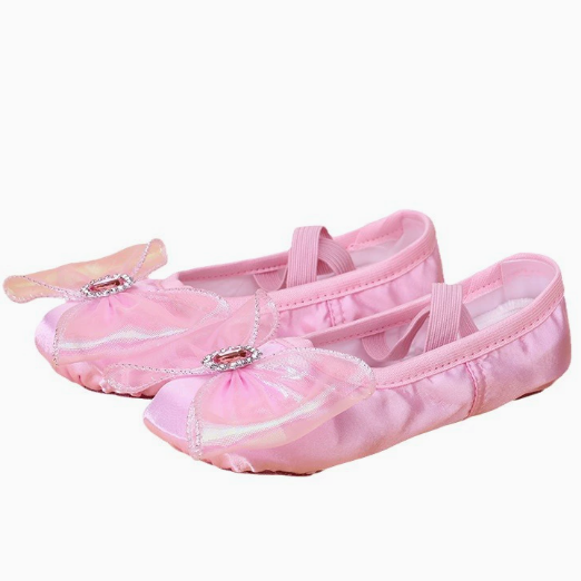 Children soft ballet dance shoes for practice and performance