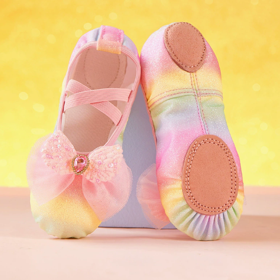 Children professional dance footwear for practice and stage performance