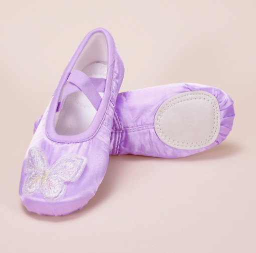 Girls Soft Sole Ballet Dance Shoes Sweet Style Satin Ballet Slippers for Practice & Performance Model B24