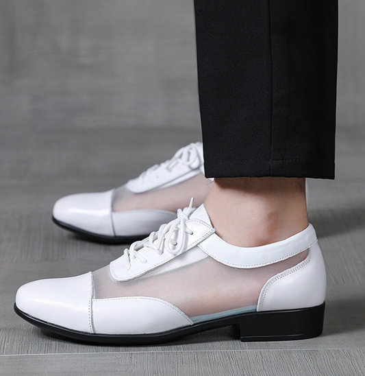Soft sole mid-heel men's square dance footwear