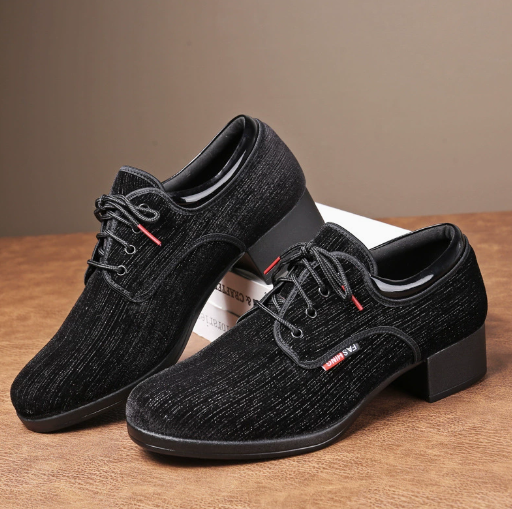 Men's Modern Ballroom Dance Shoes Outdoor Soft Sole Dancing Shoes for Jitterbug 3.5cm Heel Model M22