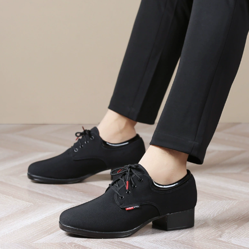 Classic lace-up men performance and practice dance shoes