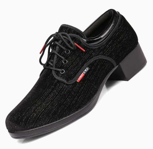 Men's Modern Ballroom Dance Shoes Outdoor Soft Sole Dancing Shoes for Jitterbug 3.5cm Heel Model M22