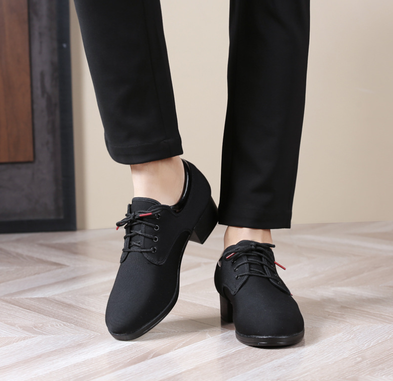 Stable heel men professional social dance shoes
