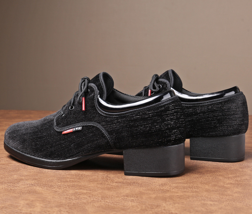 Men's Modern Ballroom Dance Shoes Outdoor Soft Sole Dancing Shoes for Jitterbug 3.5cm Heel Model M22