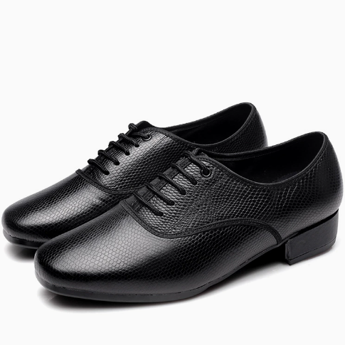 Adult male low-heel soft sole social dancing footwear