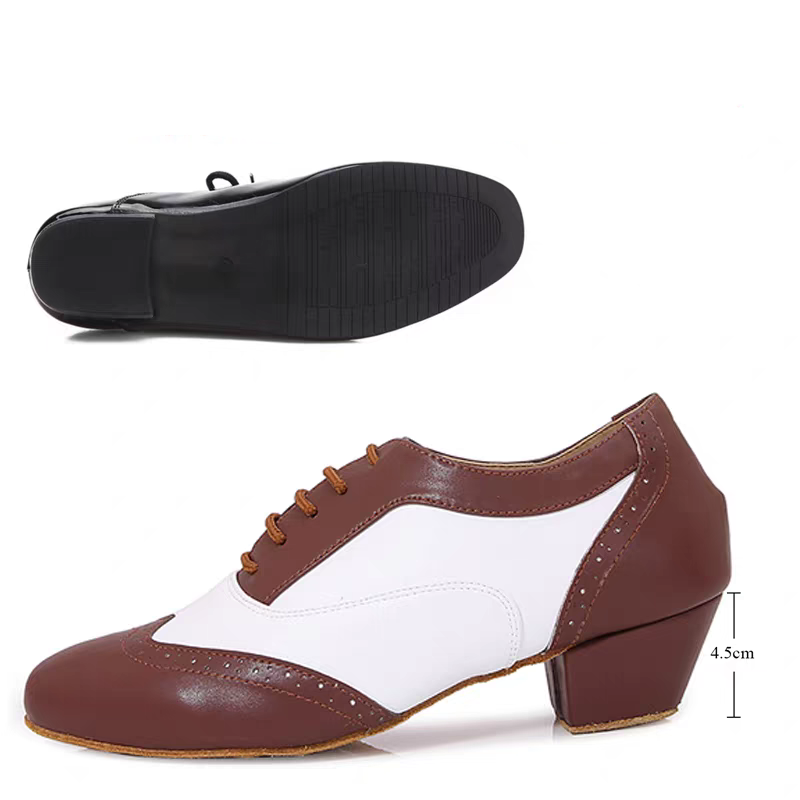 Men's dance shoes with outdoor rubber sole